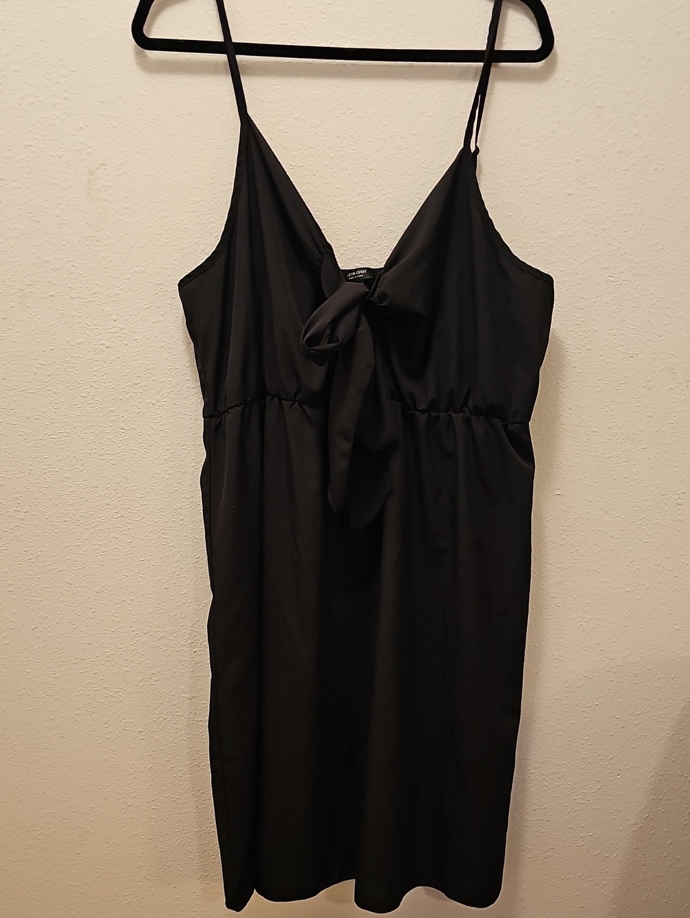 Classic Black Tie-Front Sun Dress